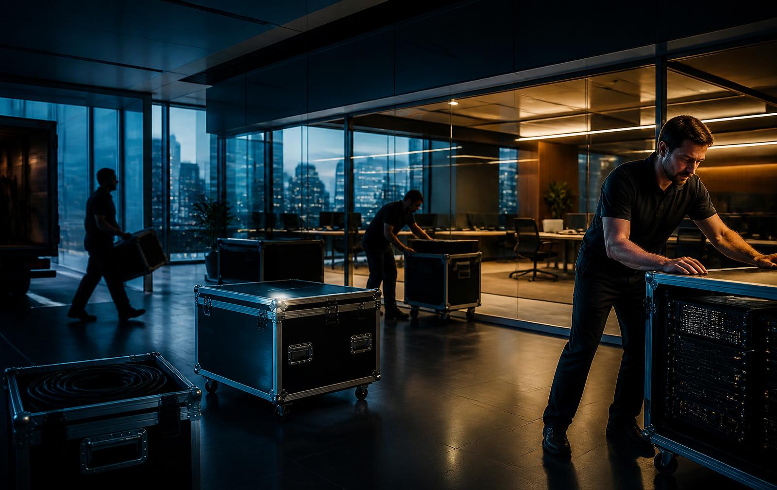 Office workstations being relocated